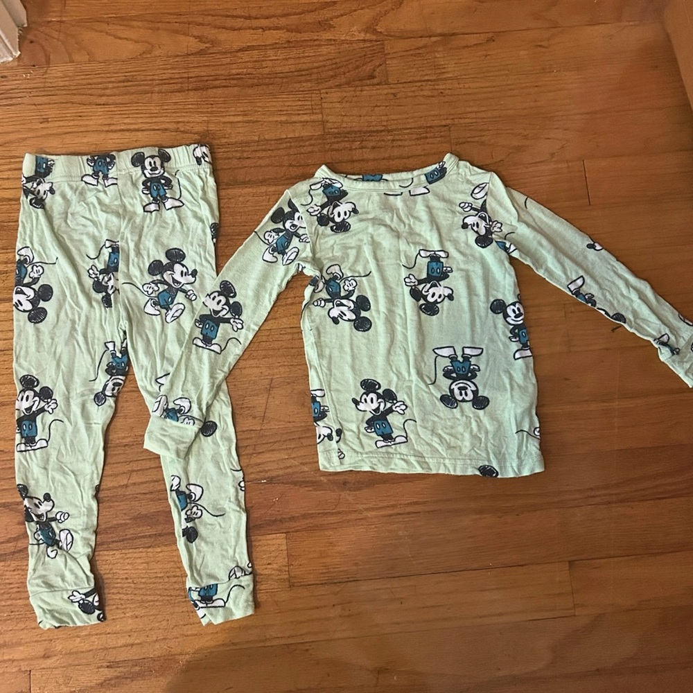Mickey Mouse Kids Bamboo Pajamas - Green